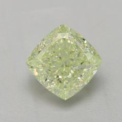 GIA Certified 1.27 Carat Fancy Light Yellow Green SI1 Clarity Diamond