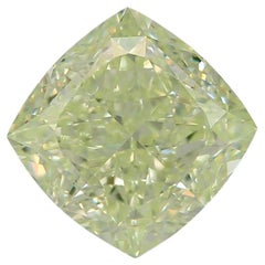 GIA Certified 1.27 Carat Fancy Light Yellow Green SI1 Clarity Diamond