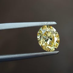 GIA-zertifiziert 1,27 Karat Fancy Vivid Yellow Oval Brilliant natürlicher Diamant