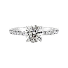 Roman Malakov GIA Certified 1.27 Carat Round Diamond Engagement Ring
