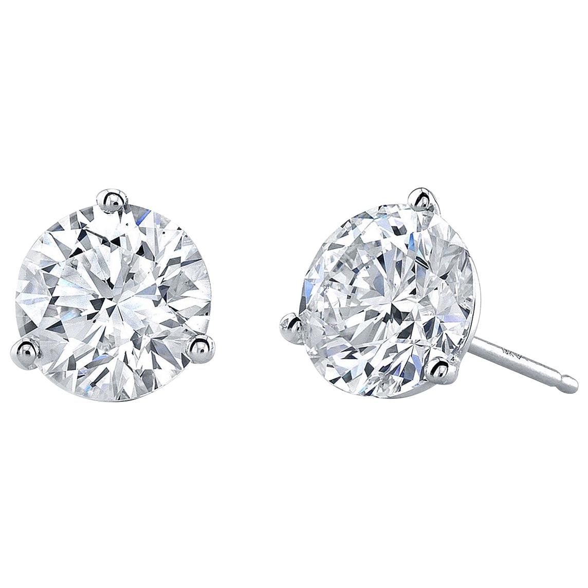 GIA Certified 12.71 Carat Diamond Stud Earrings For Sale