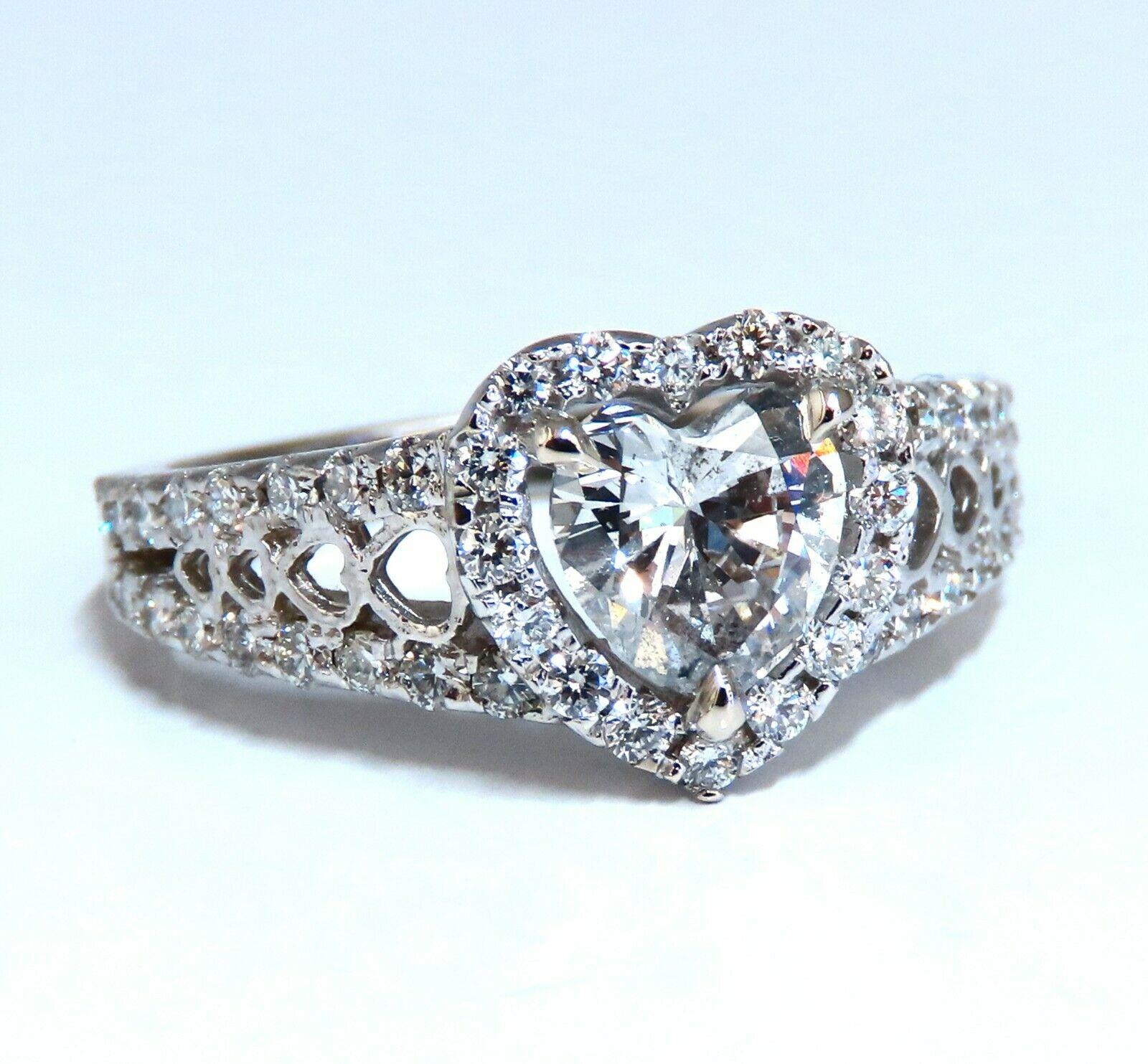diamond cluster heart ring