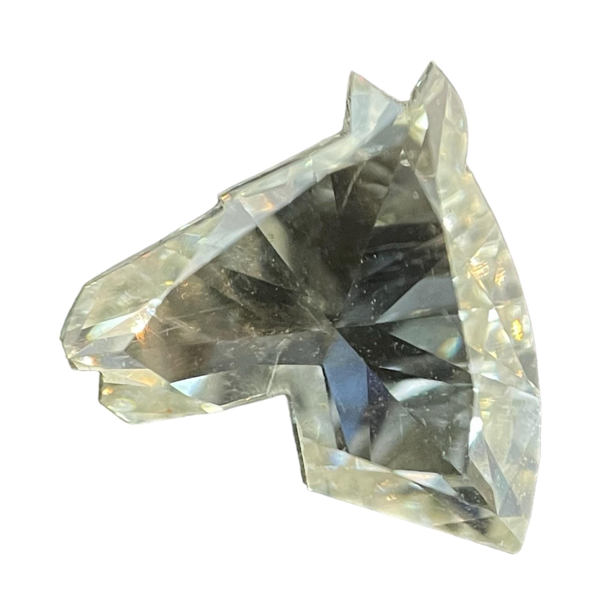 Gia Certified 1.27ct Horse Modified Brilliant L SI1 Diamond Ring in 18k Gold For Sale 6