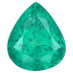 GIA Certified 1.27 Carat Pear Shape Emerald