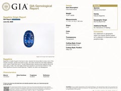 GIA Certified 12.81 ct Unheated Burma Sapphire Diamond Ring in Platinum