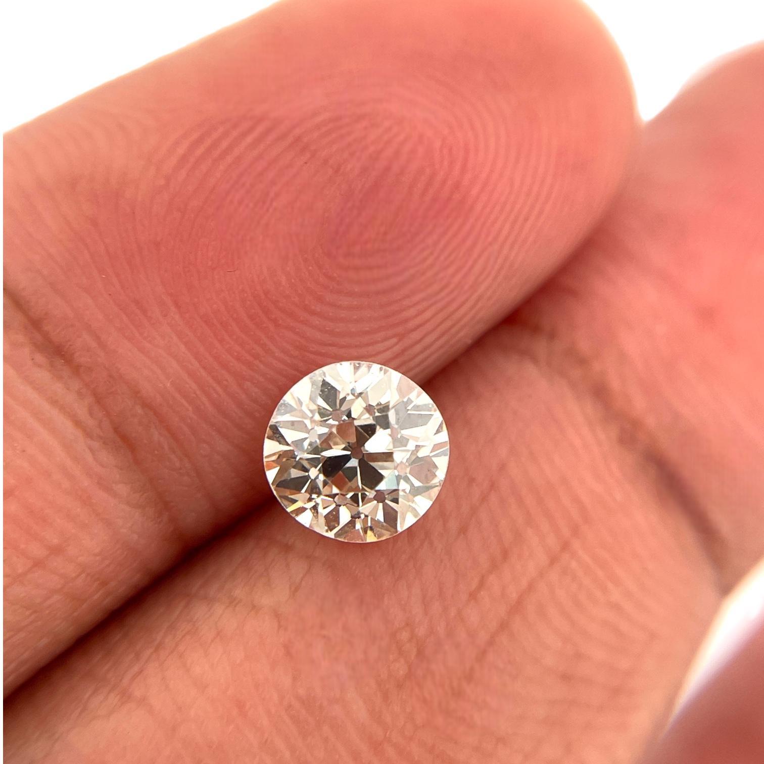 GIA Certified 1.29 Carat Old European Natural Diamond In Excellent Condition For Sale In New York, NY