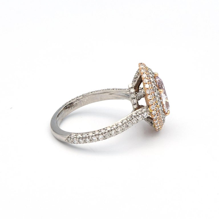 GIA Certified 1.29 Carat Pink Diamond Ring For Sale at 1stDibs