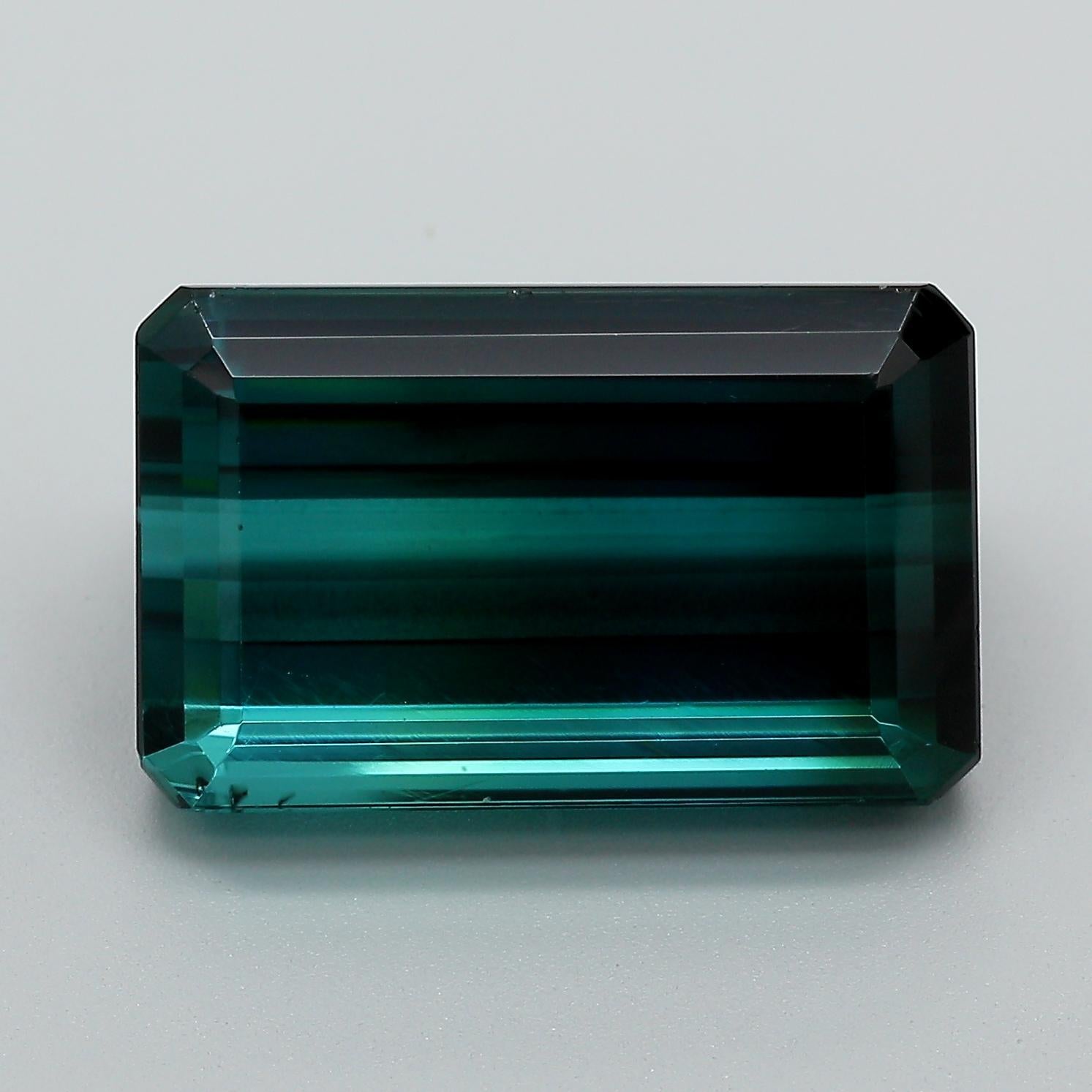 GIA zertifiziert 12,95 Karat Smaragdschliff Blauer Indicolith Turmalin Lose Edelstein im Angebot 6
