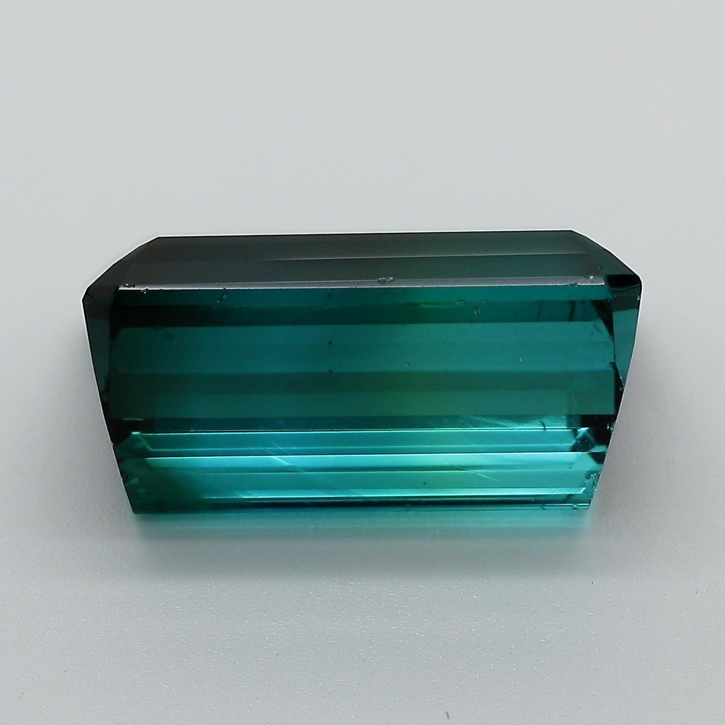 GIA zertifiziert 12,95 Karat Smaragdschliff Blauer Indicolith Turmalin Lose Edelstein Damen im Angebot