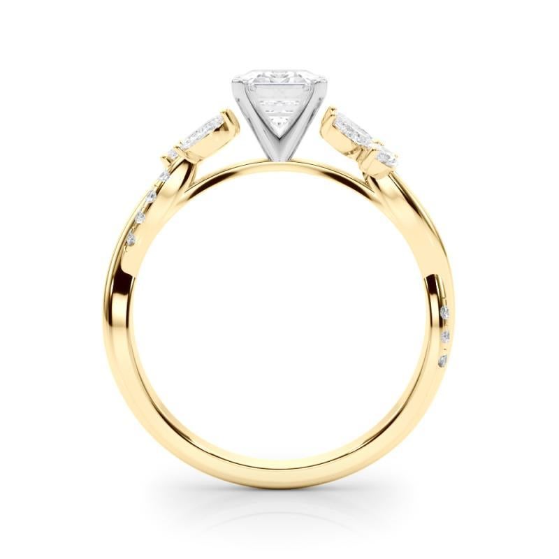 GIA zertifiziert 1.29ct Smaragd entwined Garten Blume Rebe Diamant-Ring im Zustand „Neu“ im Angebot in New York, NY