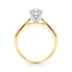 GIA Certified 1.2ct Round Classic Solitaire Slim Band Diamond Ring