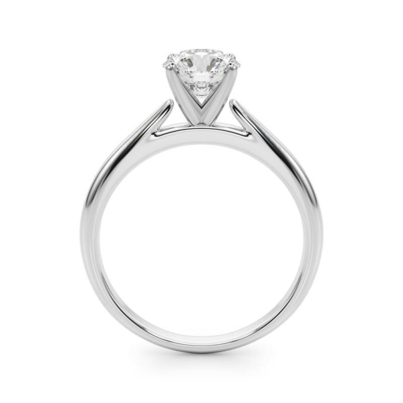 Taglio rotondo Anello di diamanti in platino con solitario classico rotondo certificato GIA da 1,2 ct. in vendita