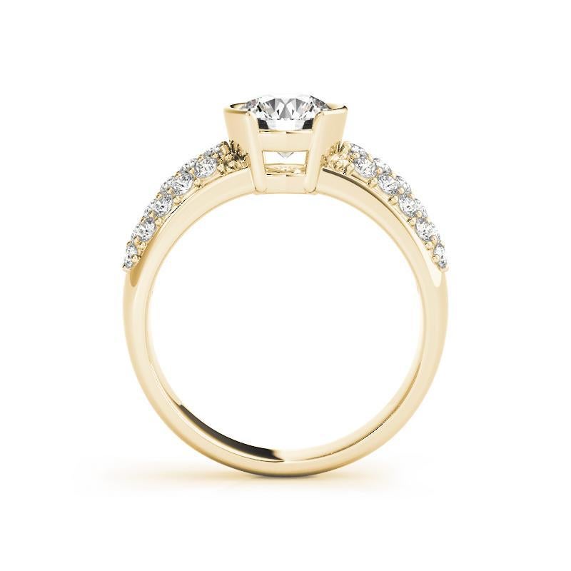 GIA Certificado 1.2ct Ronda Moderno Medio Bisel Anillo de Diamantes Solitario Corte redondo en venta