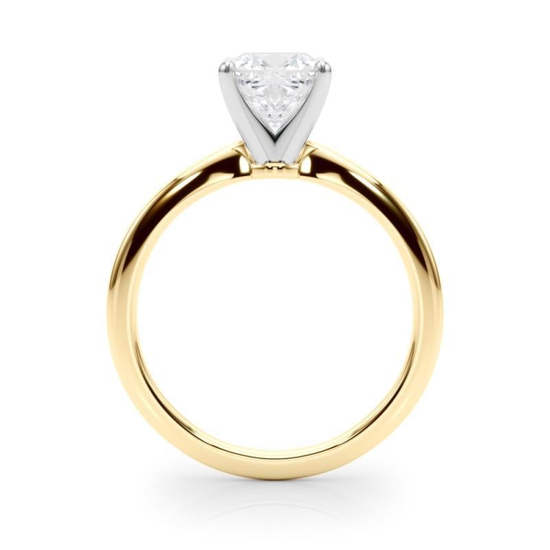 GIA Certified 1.3 Carat Cushion Prong Set Solitaire Diamond Ring Neuf - En vente à New York, NY
