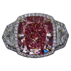 Retro GIA Certified 13 Carat Fancy Pinkish Brown Diamond Ring