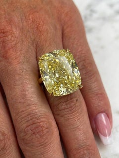 GIA Certified 13 Carat Fancy Yellow Diamond Ring
