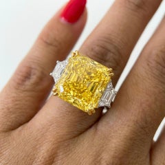 GIA Certified 13 Carat Fancy Yellow Diamond Ring