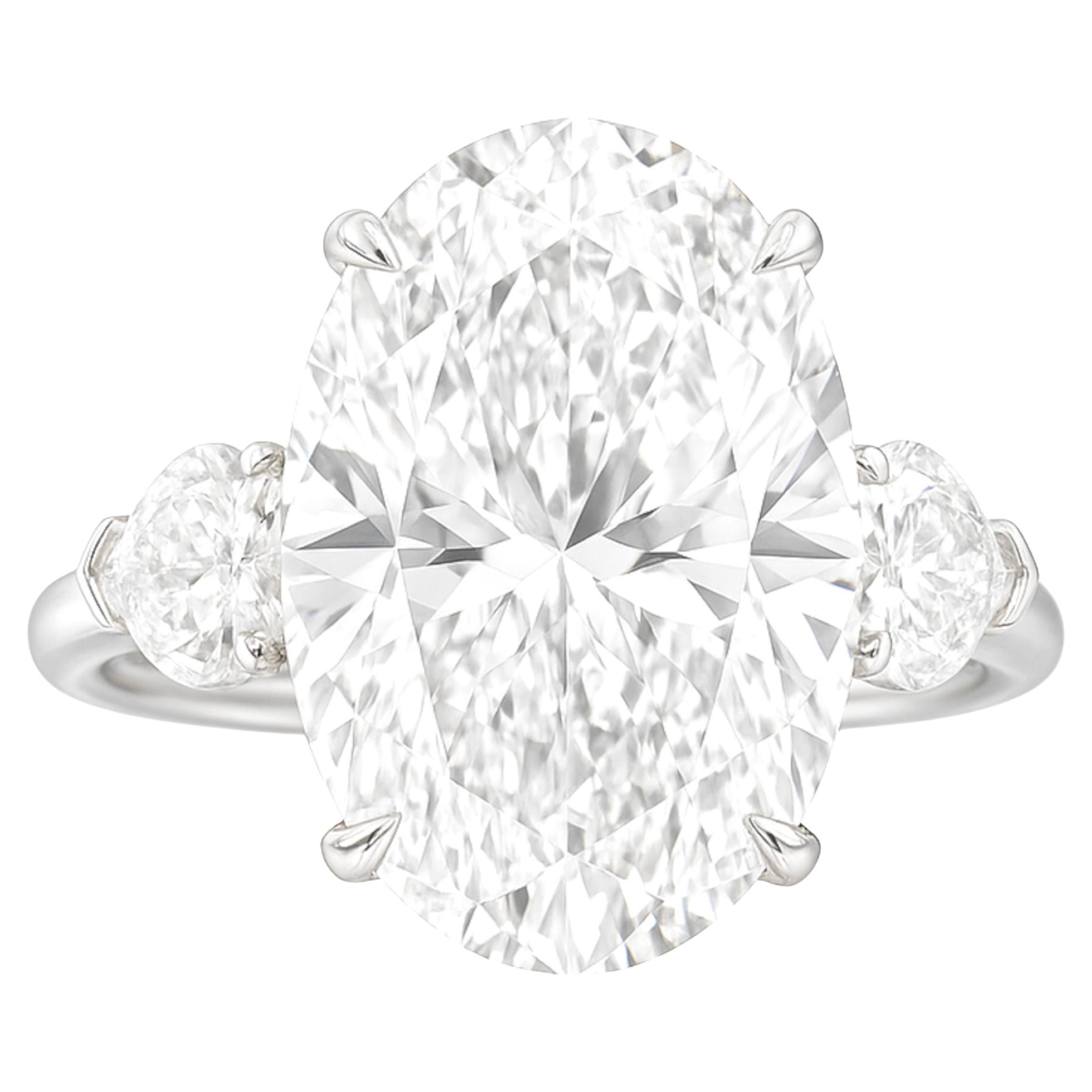 GIA Certificado 13 Quilates G Color VVS1 Claridad Anillo de Diamantes Ovalado en venta