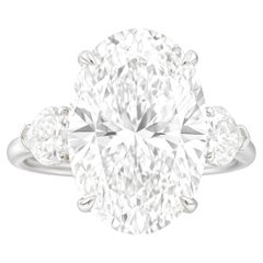 GIA Certificado 13 Quilates G Color VVS1 Claridad Anillo de Diamantes Ovalado