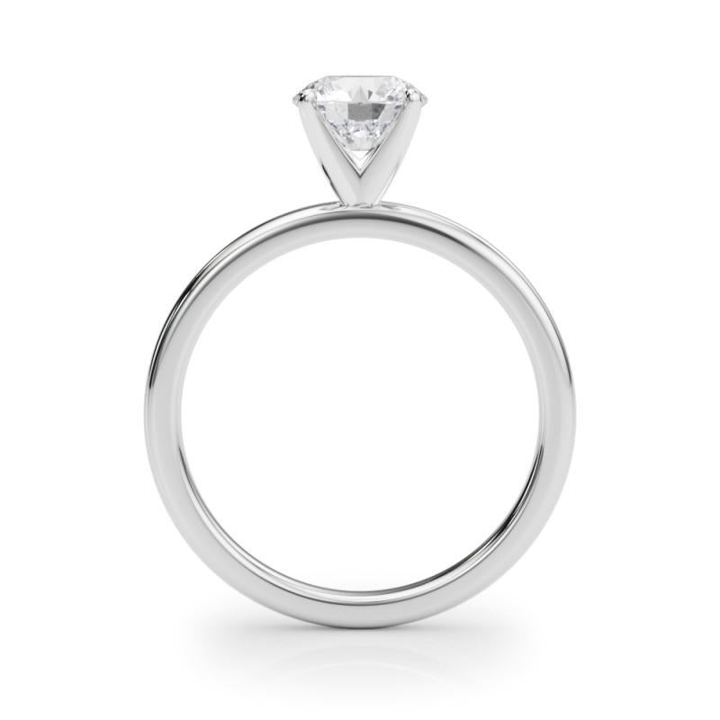 Anello con diamante solitario rotondo a quattro punte certificato GIA da 1,3 carati In condizioni Nuovo in vendita a New York, NY