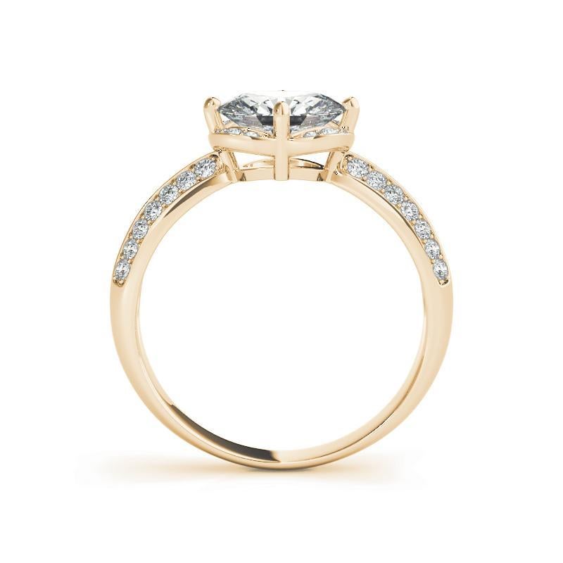 Anello con doppio diamante a raggiera ovale da 1,30 carati certificato dalla GIA In condizioni Nuovo in vendita a New York, NY