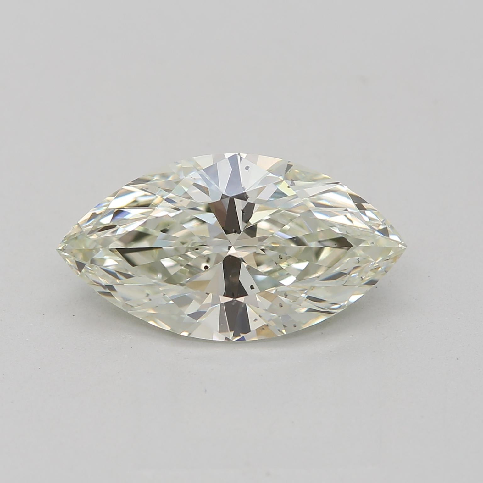 GIA Certified 1.30 Carat Fancy Light Yellow Green Si2 Clarity Diamond