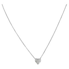 GIA Certified 1.30 Carat Heart Shape Diamond Pendant Necklace