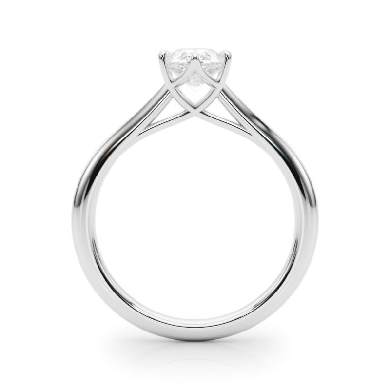 GIA Certificado 1.30 Quilates Pera Solitario Catedral  Anillo de diamantes en Nuevo estado para la venta en New York, NY