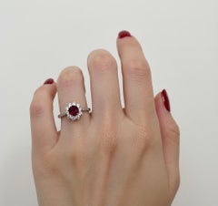 GIA-zertifizierter 1,30-Karat-Taubenblut-Rubin-Diamantenring Tiffany & Co. aus Platin