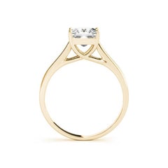 GIA Certified 1.3 Carat Princess Solitaire Trellis Prong Diamond Ring