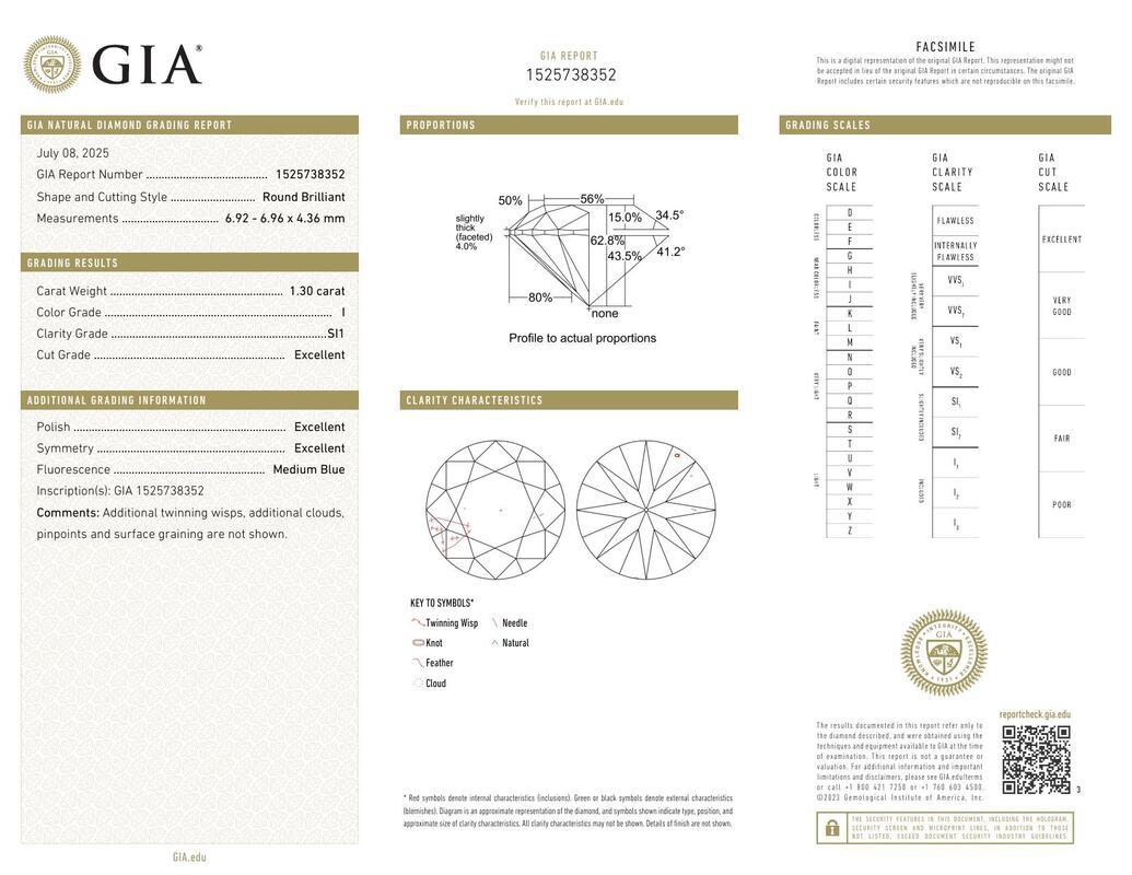 Contemporaneo Anello con diamante rotondo certificato GIA da 1.30 carati, a forma di vite intrecciata e con più file di diamanti in vendita