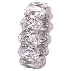 GIA Certified 13.09 Carat Oval Eternity Band 
