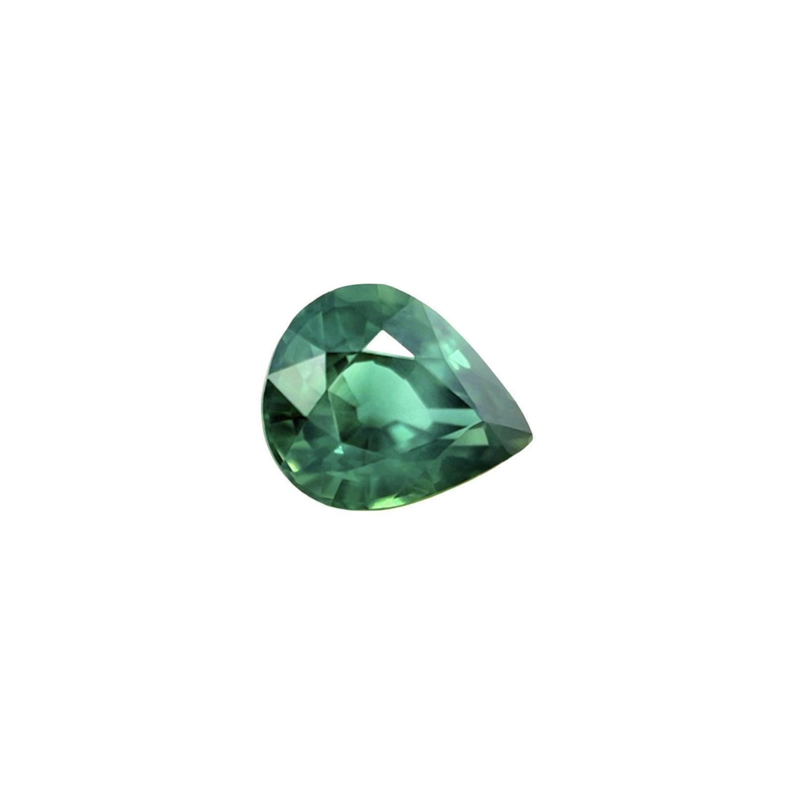 GIA Certified 1.30ct Sapphire Blue Green Pear Cut Gemstone 7.4x5.9mm VS