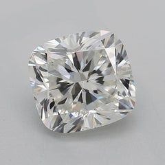 GIA Certified 1.31 Carat Cushion Flower Cluster 18K Yellow Gold Diamond Ring