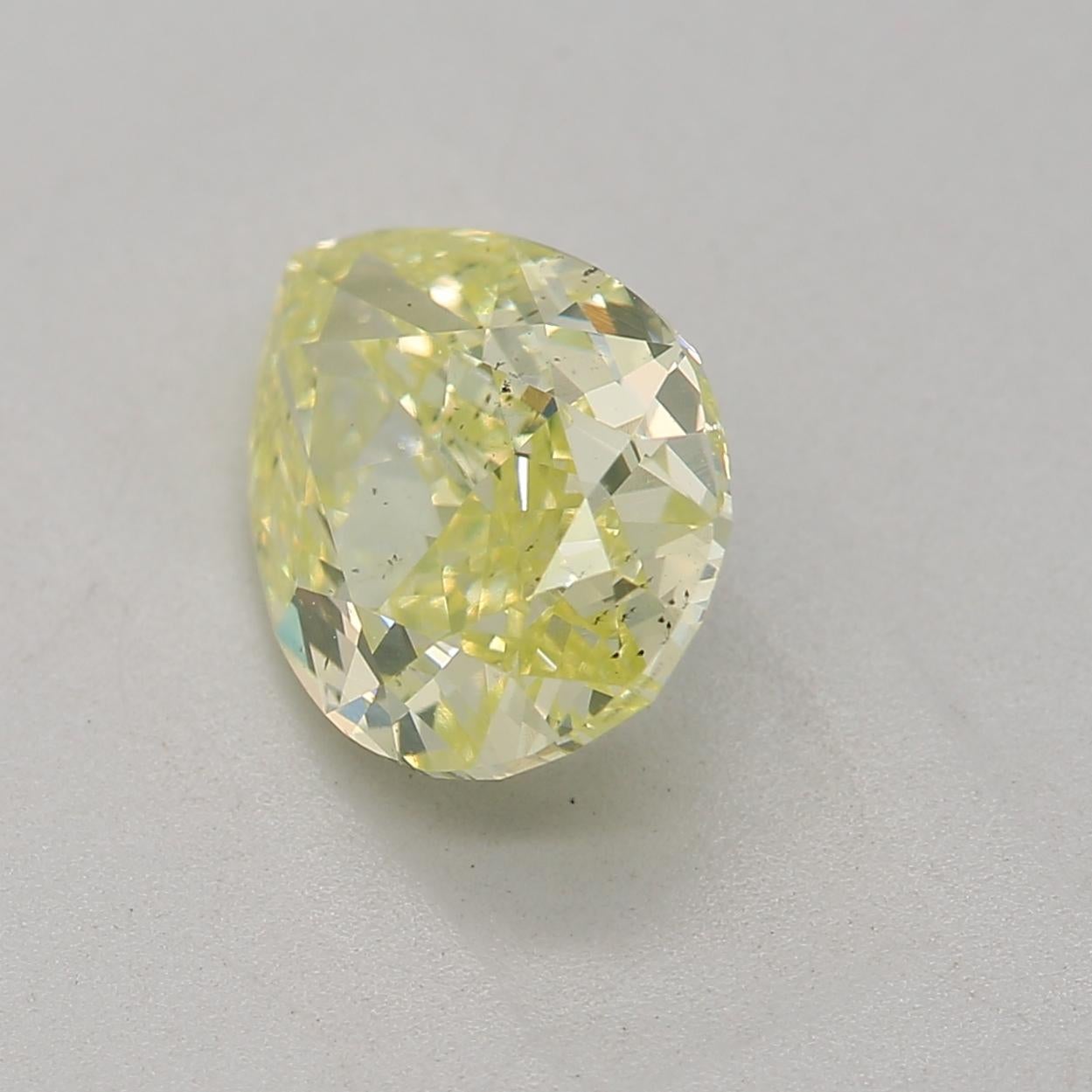 Certificate: GIA
Report Number: 5222359407
Shape And Cut: Pear
Carat Weight: 1.31 carat
Measurements: 8.25x6.05x3.71 mm
Color Grade: Fancy Greenish Yellow

FEATURES OF THE DIAMOND:

Our fancy greenish yellow diamond is a unique and captivating