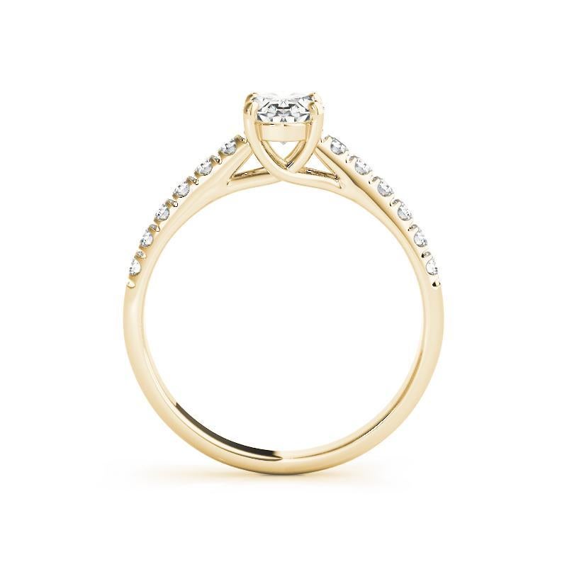 Anello con solitario ovale e canale con pavé di diamanti certificato GIA da 1.31 carati In condizioni Nuovo in vendita a New York, NY