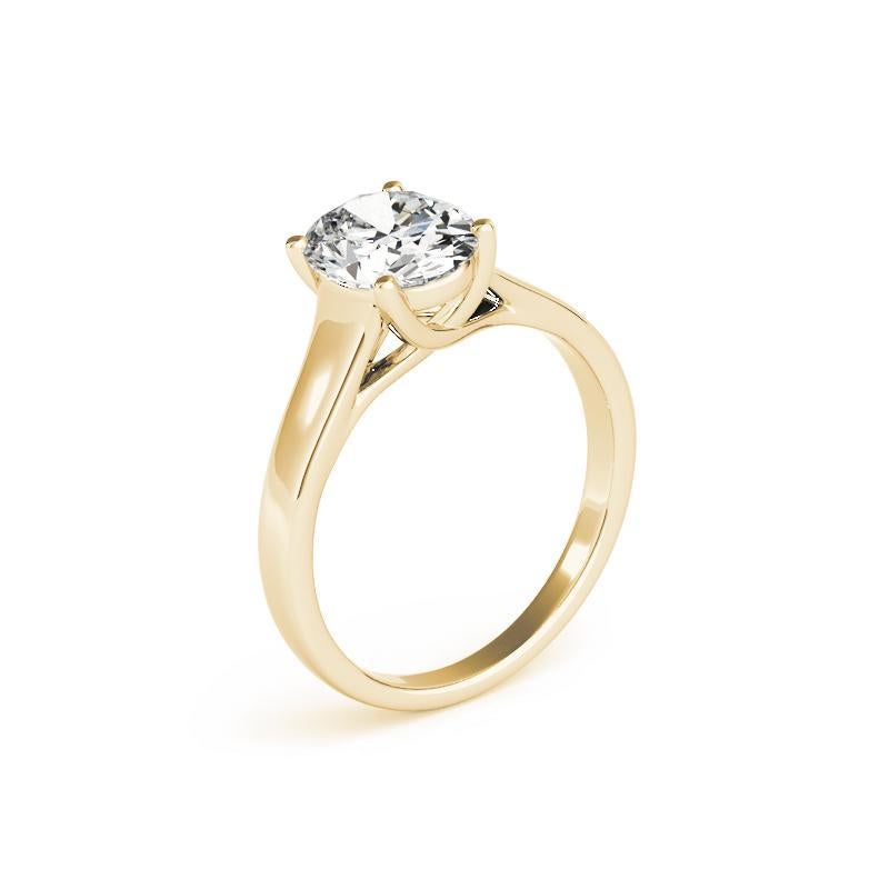 GIA Certified 1.31 Carat Oval Solitaire Trellis Prong Diamond Ring Pour femmes en vente