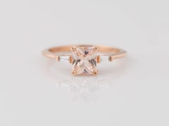 GIA Certified 1.31 Carat 3-Stone Natural Pink Sapphire Diamond Engagement Ring