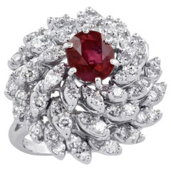 GIA Certified 1.31 Carat Ruby Cocktail Ring GIA Certified 1.31 Carat Ruby Cocktail Ring