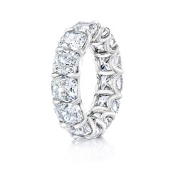 GIA-zertifizierter 13,10 Karat '1ct each' Diamant-Eternity-Ring mit Kissenschliff