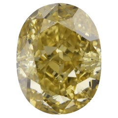 GIA Certified 1.31CT Fancy Brownish Yellow VVS1 Oval Cut Diamond