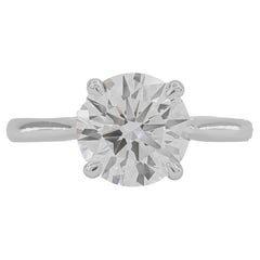 Platinring mit GIA-zertifiziertem 1,32 Diamanten im Brillantschliff, FLAWLESSVERZIERUNG