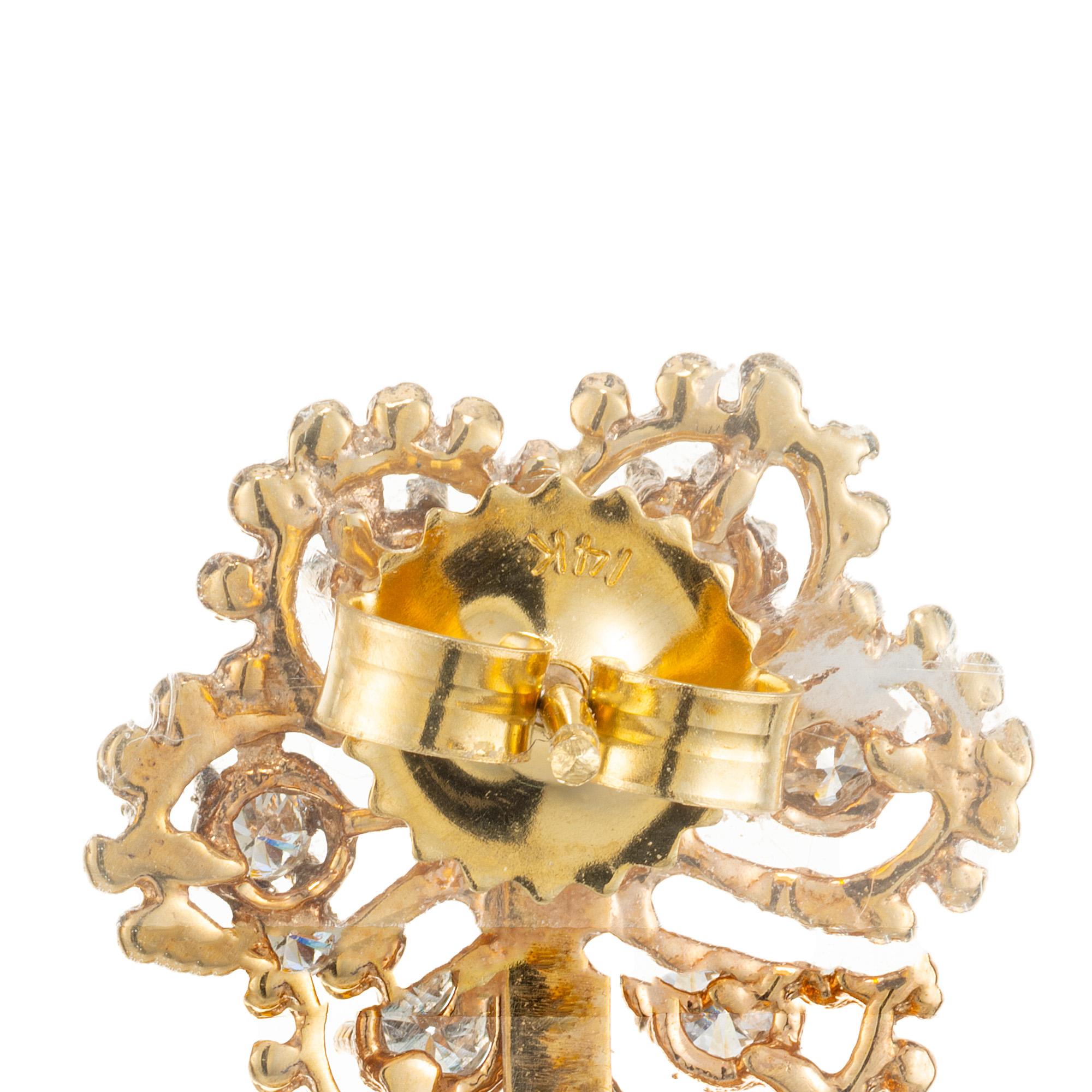Pendants d'oreilles en or jaune avec jadéite de 13,2 carats et diamants certifiés GIA Pour femmes en vente