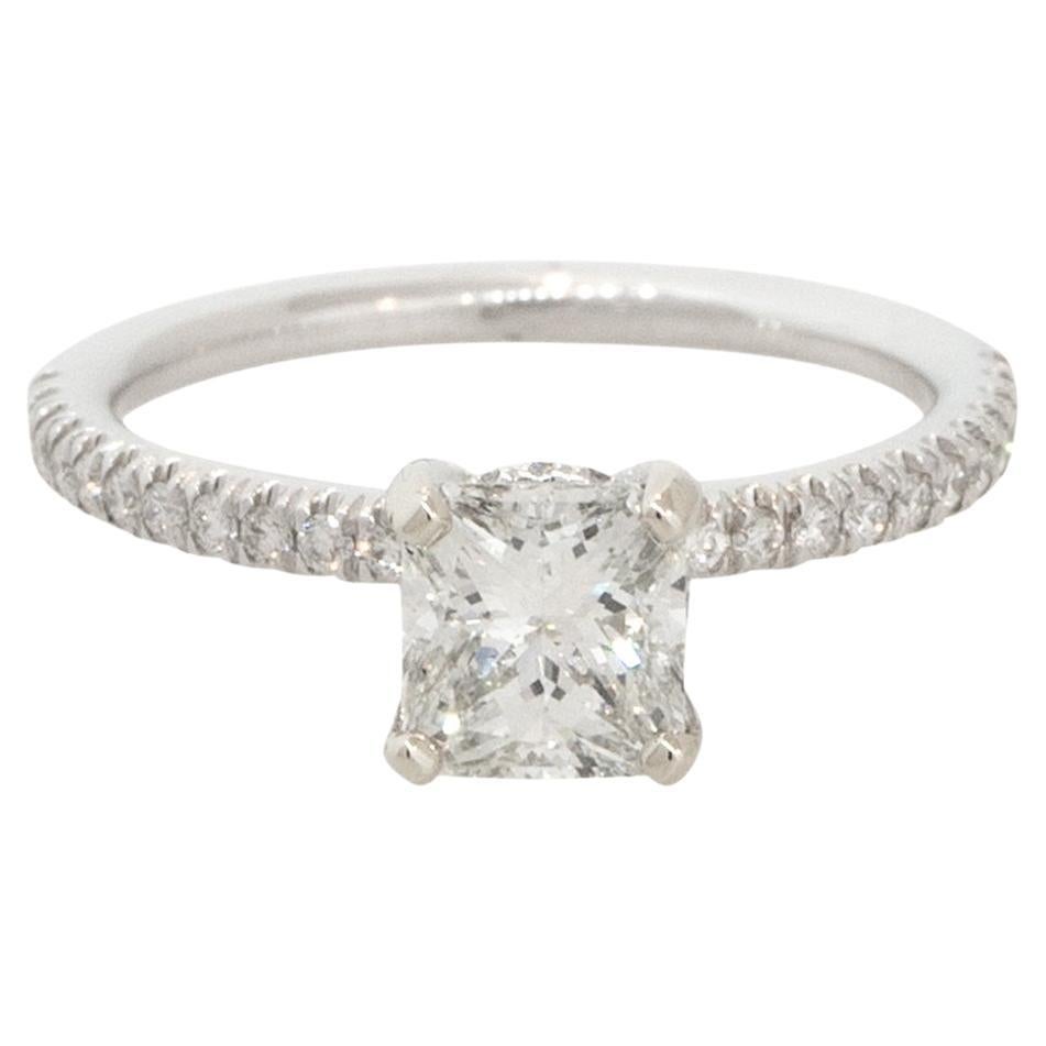 GIA Certified 1.32 Carat Radiant Cut Diamond Engagement Ring 14 Karat In Stock