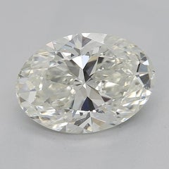 Anillo de diamantes ovalado entrelazado en forma de enredadera con flor de jardín, certificado por GIA 1.32 ct