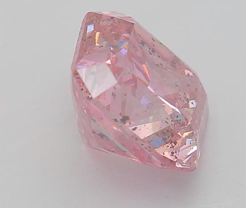 Women's or Men's GIA Certified 1.33 Carat Fancy Intense Pink Purple I1 Clarity Diamond For Sale