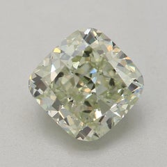 GIA Certified 1.33 Carat Fancy Intense Yellowish Green SI1 Clarity Diamond