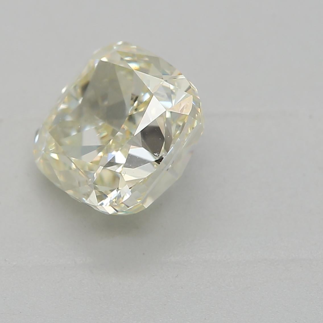 Cushion Cut GIA Certified 1.33 Carat S - T Colour VVS2 Clarity Diamond For Sale