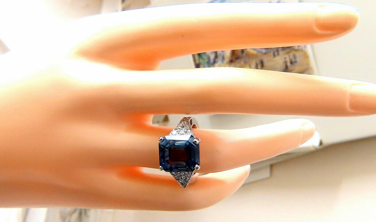 GIA Certified 13.33 C Natural No Heat Sapphire Diamond Ring Unheated 14 Karat In New Condition For Sale In New York, NY