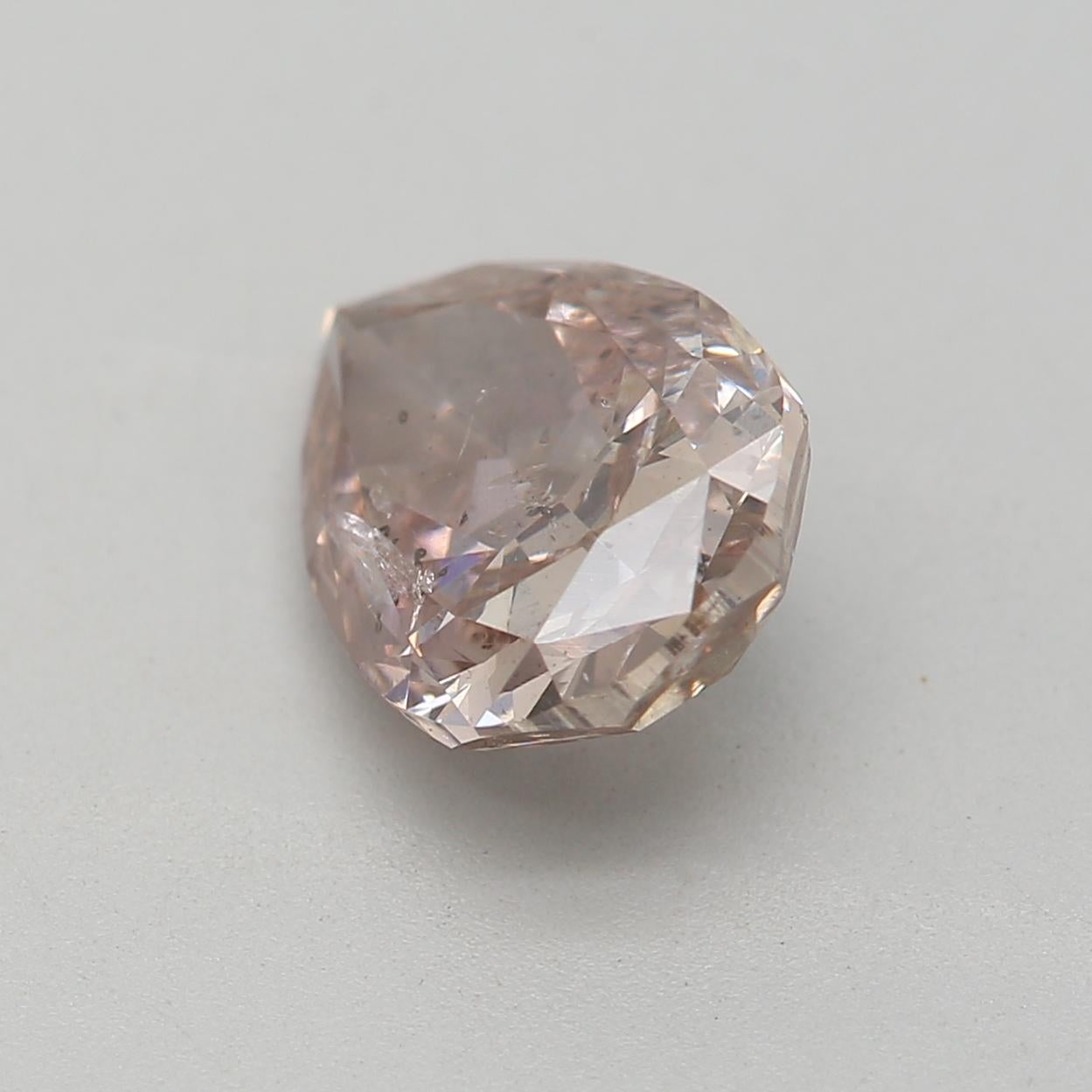 Pear Cut GIA Certified 1.34 Carat Fancy Pinkish Brown I1 Clarity Diamond For Sale